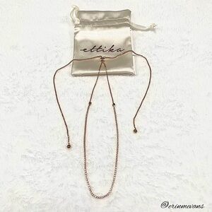 Ettika Choker Box Chain 18K Gold Adjustable New